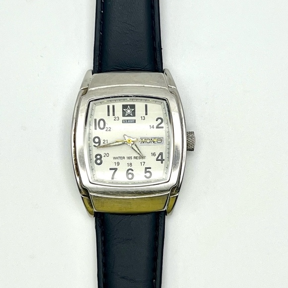 Unisex US Army Rectangular All Stainless Steel Watch Working - Picture 6 of 9